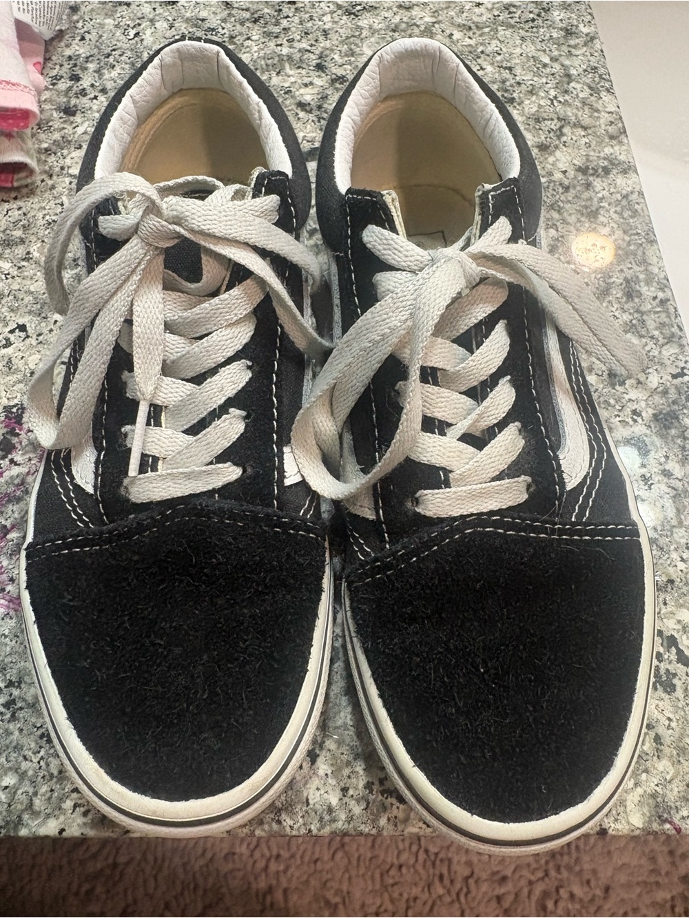 Vans Black and White Kids Low-Top Lace-Up Sneakers
